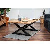 SAM Outillage Couchtisch Baumkante 120x80 cm Akazie Naturfarben schwarz