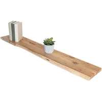 Sam Steckboard mit Baumkante Wandregal Akazie massiv naturfarben lackiert