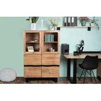 Sam Highboard 103 x 148 cm Akazienholz naturfarben KYOTO