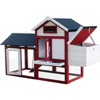 Wiltec Hühnerstall 1520x520x920mm Freilauf Tannenholz, Hühnerhaus Kotwanne Huhn, Gehege