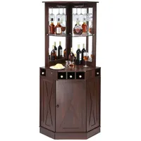 Vevor Industrieller Eck-Barschrank, Weintisch für Spirituosen und Gläser, Sideboard-Buffetschrank