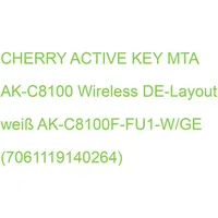 Cherry AK-C8100FFU1WGE - Funk-Tastatur, USB, desinfizierbar, weiß, DE