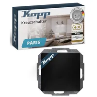 Kopp Kreuzschalter Paris schwarz matt, 940232080