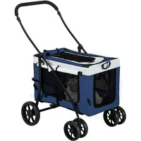 PawHut 2 in 1 Hundebuggy Hundetrolley für kleine und