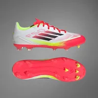 Adidas F50 League FG/MG Fußballschuhe, Cloud White/Core Black/Solar Yellow,