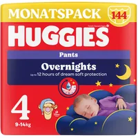 Huggies Overnight Pants Größe 5 (12-17 kg), Windeln-Monatsbox, 96
