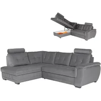 Roller Ecksofa - grau - Webstoff - Liegefunktion -