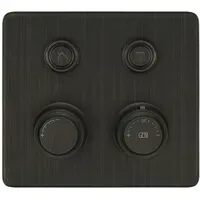 GESSI Hi-FI Fertigmontageset Thermostat mit Tasten-Bedienung on/off, 2-Wege, Regen