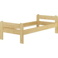 Erst-Holz Bettrahmen Kieferbett natur 90x200 Einzelbett Massivholz-Bettgestell ohne Rollrost