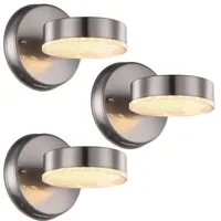 GLOBO Außenwandlampe Edelstahl silber Gartenleuchte, 7W 450lm warmweiß, BxH