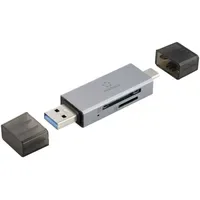 Renkforce RF-PCR-400 Externer Speicherkartenleser USB-A, USB-C® microSD, SD Space
