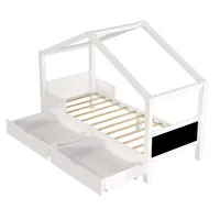 XDOVET Hausbett 90 x 200 cm Kiefer weiß