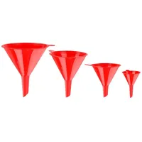 DEMA Kunststoff-Trichter Set 4 tlg. rot