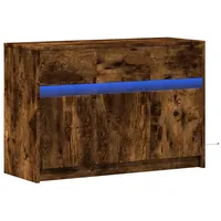 VidaXL TV-Schrank mit LED-Beleuchtung Räuchereiche 91x34x61 cm