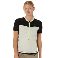 Asics Fujitrail Kurzarm-t-shirt - Oatmeal / Performance Black XS