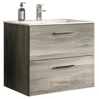 Xonox.home Wachbeckenunterschrank York Rauchsilber 60 cm