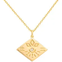 Cai Kette mit Anhänger 925 Sterling Silber gelb