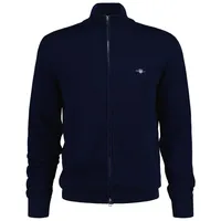 GANT Herren Cardigan blau unifarben, blau, Herbst/Winter 2025/2026