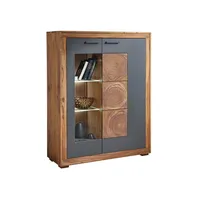 Massivmoebel24 Highboard Sheesham 103x40x135 gebeizt turin 03