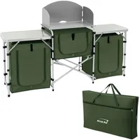 Hauki Camping Küche, Khaki, Campingschrank faltbar mit Tragetasche,