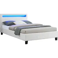 CARO-Möbel Polsterbett weiß, 120 x 200 cm, Schlafzimmer, Betten,