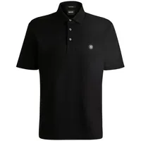 Boss Slim Fit Poloshirt mit Label-Patch Modell 'Parris', Black,