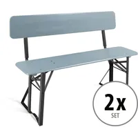 Stagecaptain BBB-119 GY Hirschgarten Bierzeltbank mit Lehne 119 cm