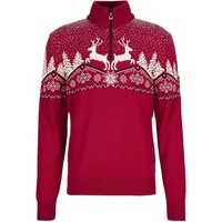Dale of Norway Dale Christmas Masc Sweater redrose offwhite
