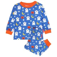 Toby Tiger Zweiteiliger Schlafanzug mit Halloween Print in blau