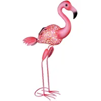 GLOBO Solarleuchte Pink, Metall, 16x74x34 cm, Lampen & Leuchten,