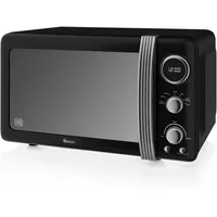 Swan Retro Digitale Mikrowelle, 20L, 5 Leistungsstufen, Auftauen, Timer