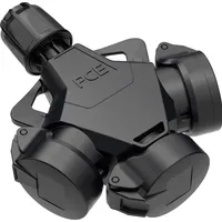 PCE PCE, Netzstecker + Netzkupplung, PC Electric 253822-ss 3fach-Kupplung