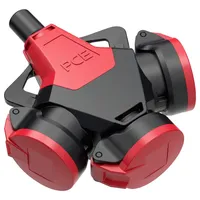 PCE PCE, 253722-sr5 3fach-Kupplung Vollgummi 250 V Rot IP54