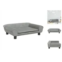 VidaXL Kindersofa Hellgrau 70x45x26 cm Samt - Grau