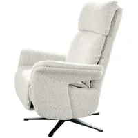 KAWOLA Sessel NAMA Relaxsessel drehbar Stoff hellgrau