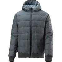 John Devin Steppjacke mit Kapuze, Outdoorjacke mit Strickbündchen grün