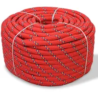 VidaXL Bootsseil Polypropylen 8 mm 100 m Rot