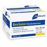 Meditrade BeeSana® Vlieskompresse, unsteril, 4-fach, 40 g, 10 x