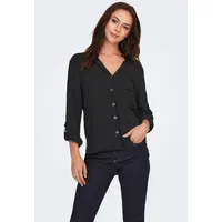 Jdy Damen Bluse mit Hemdkragen locker geschnitten Langarm umgeschlagene