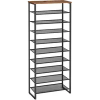 HOOBRO Schuhregal mit 10 Ebenen, Schuhschrank hoch, 60cm Schuhablage