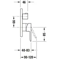 Duravit D-Code Einhebel-Wannenmischer Unterputz Chrom Hochglanz,