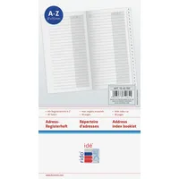Rido rido/idé Adress-Registerheft | 87×153 mm, Karton, weiß