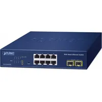 Planet 8-Port + 2-Port 1000X SFP Web Smart Switch