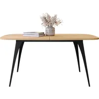 Mirjan24 Esstisch, Eiche, Holzwerkstoff, Oval,Oval, 160x76x90 cm, Esszimmer, Tische,