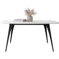 Mirjan24 Esstisch, Weiß Hochglanz, Holzwerkstoff, Oval,Oval, 160x76x90 cm, Esszimmer,