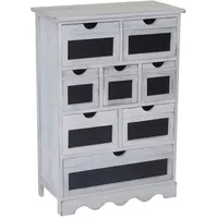 Mendler Kommode Ermelo, Schubladenschrank mit Tafel, Shabby-Look Vintage MVG-zertifiziert