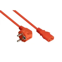 Kabelmeister Netzkabel Schutzkontakt-Stecker Typ E+F (90° gewinkelt) an Kaltgeräte-Buchse