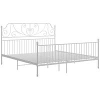 VidaXL Bettgestell Weiß Metall 180x200 cm