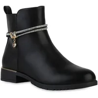 VAN HILL Klassische Stiefeletten in Schwarz PU