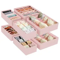 Songmics Aufbewahrungsbox Schubladen-Organizer 8-tlg. rosa